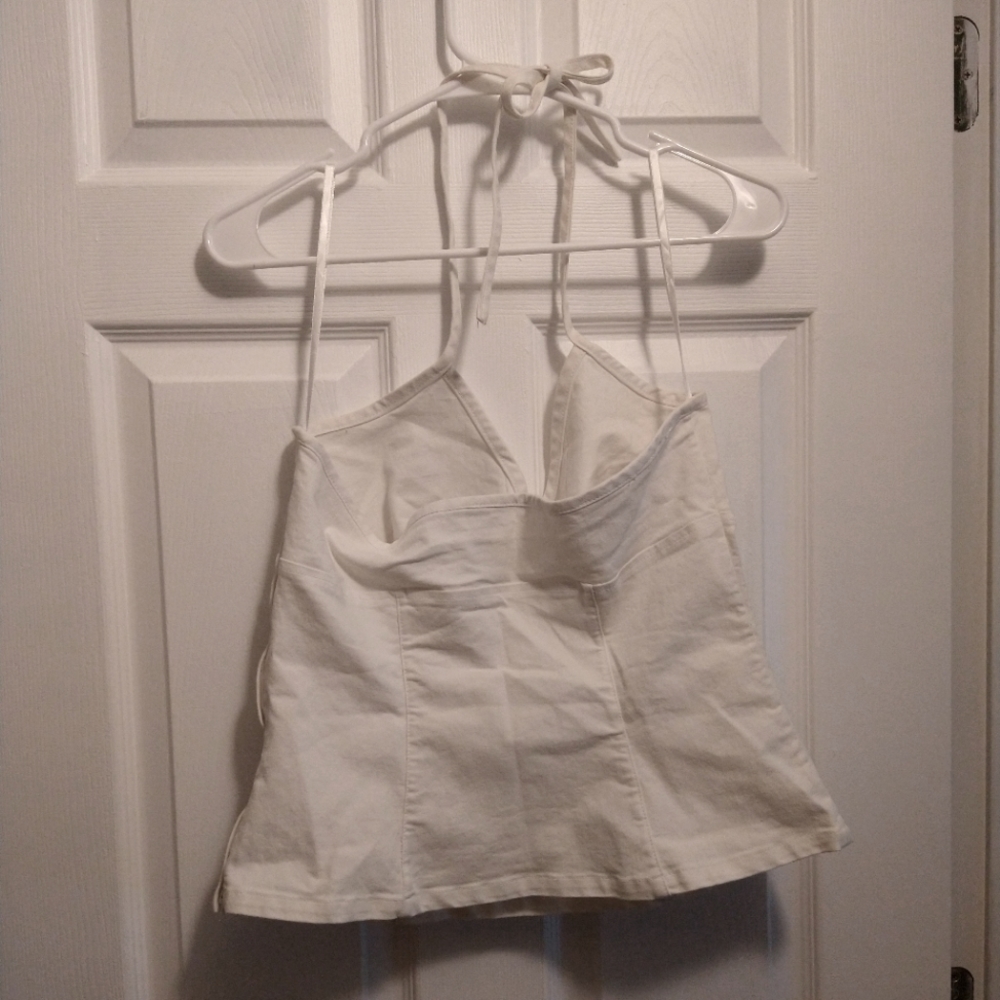 White halter top